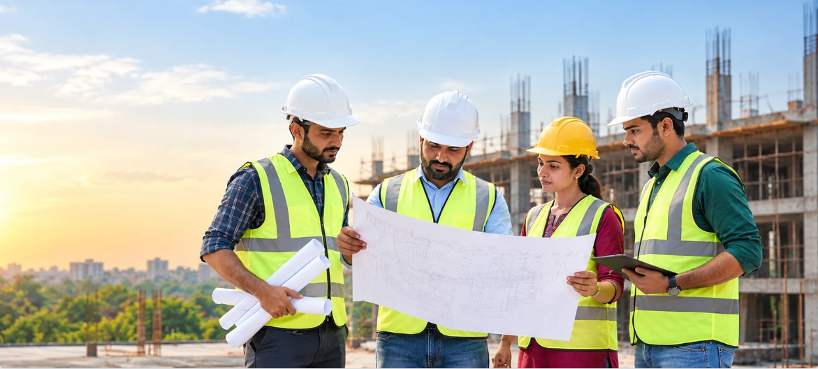 GeoCADD construction team working on a project